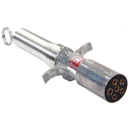 Velvac Plug, 6-Way, Heavy-Duty Zinc Die Cast HousingsPlastic, Brass 055049