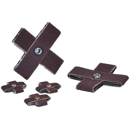 Arc Abrasives Cross Pad, 1inL x 3/8in W, AO80 Grit, Brown 27740AE