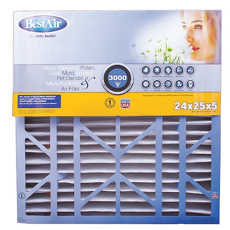 Bestair 24 in x 25 in x 5 in Synthetic Furnace Air Cleaner Filter CB2425-13R-2