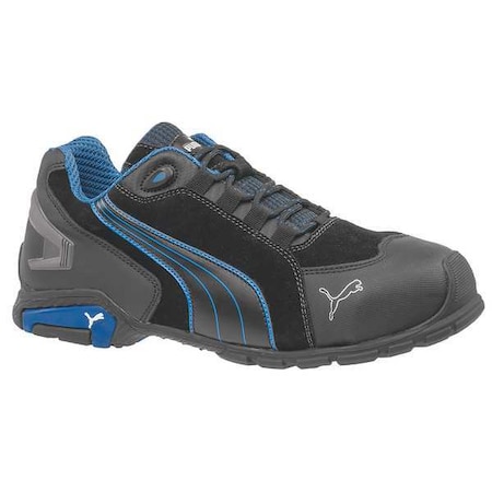 PUMA SAFETY SHOES Athletic Work Shoes, 10EEE, Black/Blue, PR 642755