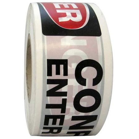 Zoro Select Confined Space Barrier, 3Inx1000Ft, 3mil 02ZGR073010001