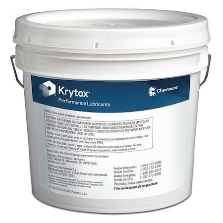 Krytox 7kg, Pail, Synthetic, White GPL-205