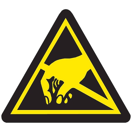 Brady Warning Labels, 1/2inHx1/2inW, Vinyl, PK10, 60190 60190