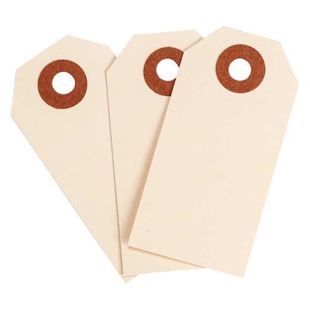 Brady Blank Shipping Tag, Cardstock, 2-3/4" H x 1-3/8" W, Manila, Rectangle, 1000 PK 102040