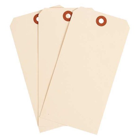 Brady Blank Shipping Tag, Cardstock, 6-1/4" H x 3-1/8" W, Manila, Rectangle, 1000 PK 102047