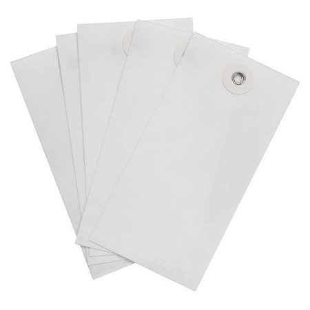 Brady Blank Shipping Tag, Tyvek, 4-1/4" H x 2-1/8" W, White, Rectangle, 1000 PK 102035