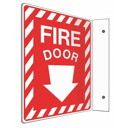 Accuform L-Shape Projection Sign, 12" Height, 9" Width, Plastic, L-Shaped, English PSP429