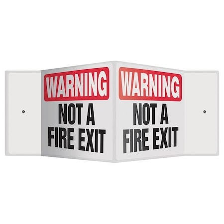 Accuform V-Shape Projection Sign, 8" Height, 18" Width, Plastic, English PSP332