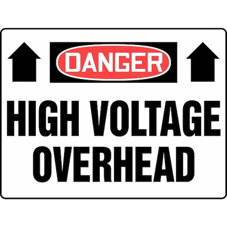 Accuform Danger Sign, 24 in Height, 36 in Width, Plastic, Rectangle, English MELC089VP