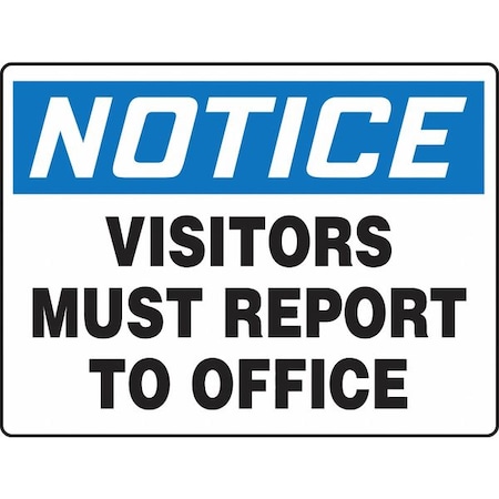 Accuform Notice Sign, 24 in Height, 36 in Width, Plastic, Rectangle, English MADC835VP