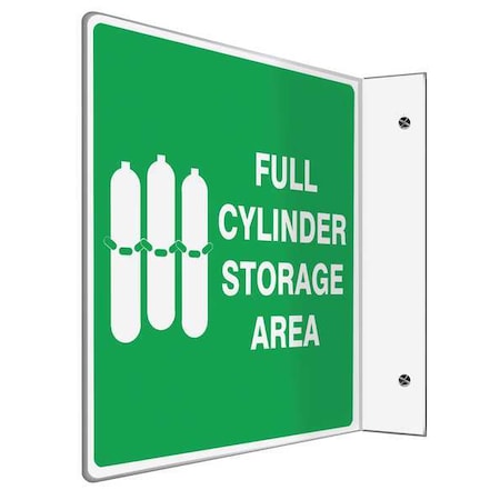 Accuform L-Shape Projection Sign, 8 in H, 8 in W, Plastic, L-Shaped, English, PSP754 PSP754