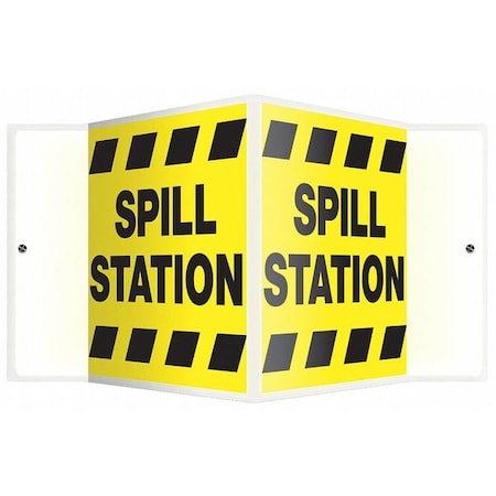 Accuform Spill Station, 8-1/2" W x 6" H, V-Shaped, Plastic, PSP379 PSP379