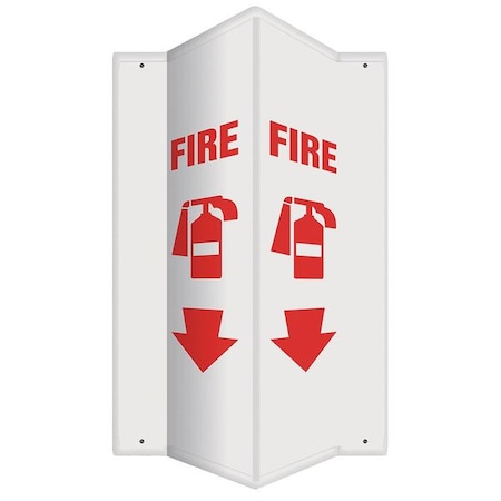 Accuform Fire Equipment Sign, 24X7-1/2", Sign Background Color: White PSP634