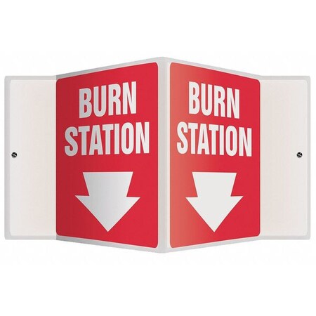 Accuform Burn Station, 8-1/2" W x 6" H, V-Shaped, Plastic, PSP602 PSP602