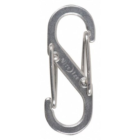 Nite Ize S-Biner Key Clip, 1/2 In, Silver, PK2 SBHLF-2PK-11