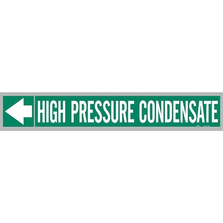 Brady Pipe Marker, High Pressure Conden, 1in.H 109182