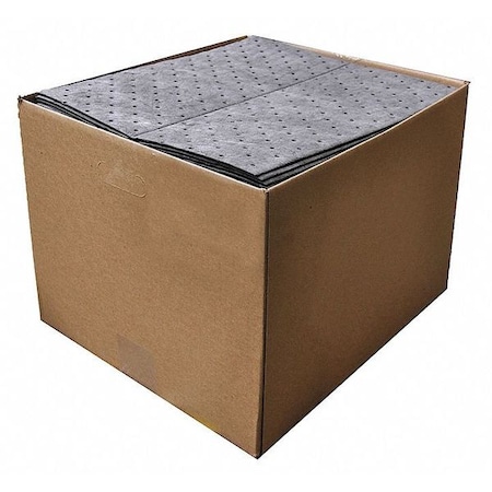 Spilfyter Sorbent Pad, 22 gal, 16 in x 18 in, Universal, Gray, Polypropylene SFG-72BX