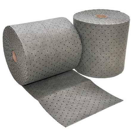 Spilfyter Sorbent Roll, 42 gal, 16 in x 150 ft, Universal, Gray, 2 PK SFG-98BX