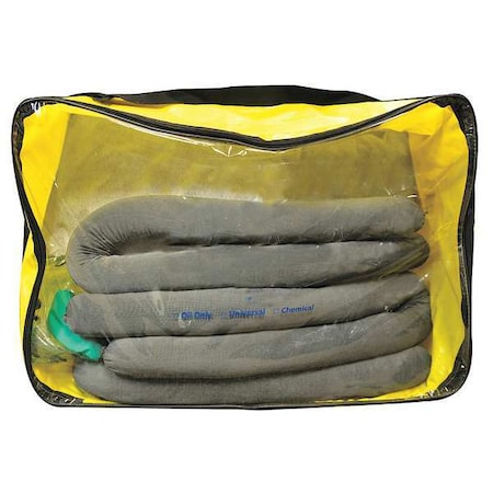 Spilfyter Spill Kit, 13 gal Volume Absorbed per Kit, Bag, Gray, 24 411002