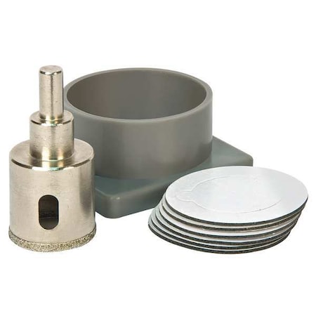 Qep Hole Saw Kit, Diamond, Grit Edge, 1-3/8 In 10569