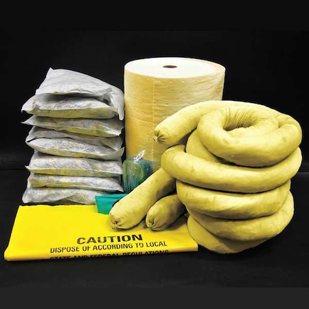 Spilfyter Spill Kaddie Refill, 22 gal Volume Absorbed per Kit, Refill, Yellow, 17 2500K2-R