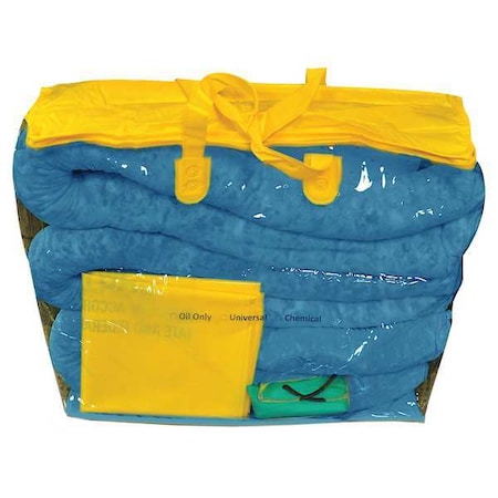 Spilfyter Spill Kit, 5 gal Volume Absorbed per Kit, 5 gal Capacity, Bag, Blue, 27 3053BG
