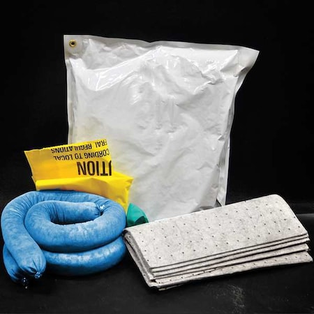 Spilfyter Spill Kit, 3 gal Volume Absorbed per Kit, Bag, Blue, 9 311101