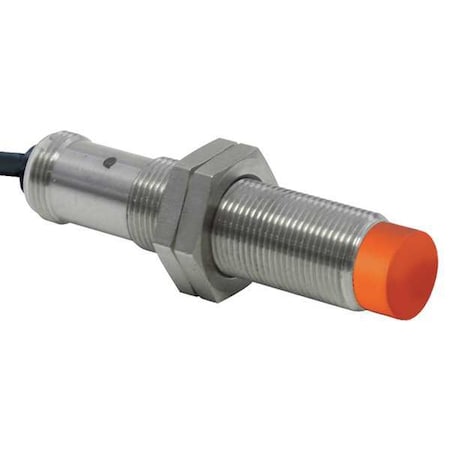 Ifm Cylindrical, Inductive Proximity Sensor, 18 mm Dia., Brass, 2 m, Bare Wire, 3 Wires, Unshielded IG7107