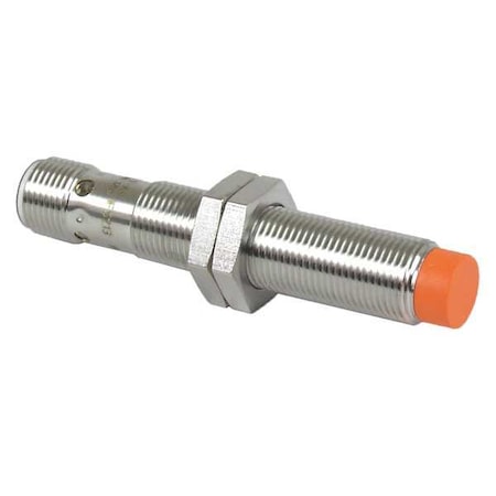 Ifm Cylindrical, Inductive Proximity Sensor, 12 mm Dia., Brass, M12, 3 Wires, Unshielded IFS213