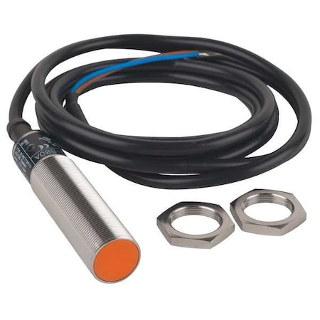 Ifm Cylindrical, Inductive Proximity Sensor, 18 mm Dia., Brass, 2 m, Bare Wire, 2 Wires, Shielded IG0327