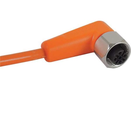 Ifm Cordset, 5 Pin, Receptacle, Female EVT005