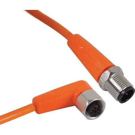 Ifm Cordset, 5 Pin, Receptacle, Female EVT050