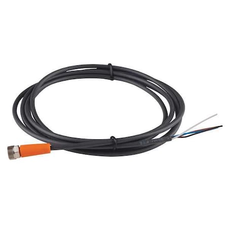 Ifm Cordset, 4 Pin, Receptacle, Female EVC150
