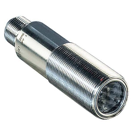Ifm Polarized Retroreflective Photoelectric Sensor, M12, Right Angle, Cylindrical, Selectable Light On/Dark On, NPN OGP503