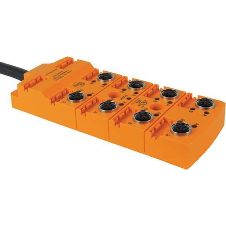Ifm Sensor Wiring Block, 8 Pin, Receptacle EBC035