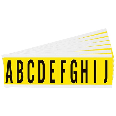 Brady LetterLabelSet, Vinyl, 2-1/4inH, 7/8inW 3440-LTR KIT