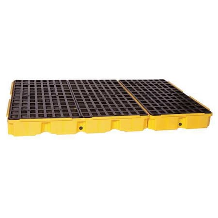 Eagle Mfg Spill Deck, 88 gal Spill Capacity, 6 Drums, 10,000 lb Load Capacity, Polyethylene 1686D