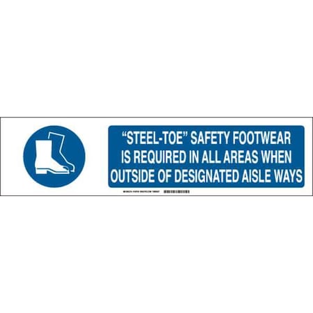 Brady Slider Insert, 6in H x 23-7/8in W, English 140749