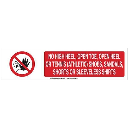 Brady Slider Insert, Text and Symbol, 23-7/8in W 140790