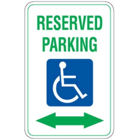 Brady Parking Sign, 18"H, 12"W, Aluminum, 103747 103747