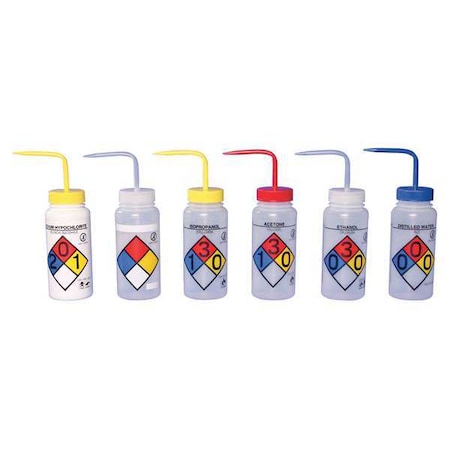 Sp Scienceware Assorted, Wash Bottle 16 oz., PK6 F11816-0050