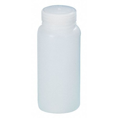 Zoro Select Bottle, Wide, 16 Oz, HDPE, PK12 F10625-0007