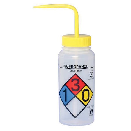 Sp Scienceware Yellow Wash Bottle 16 oz., PK4 F11816-0008