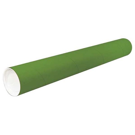 Crownhill Mailing Tube, 6inLx2in.dia, Green, PK50 P2006G