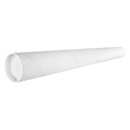 Crownhill Mailing Tube, 26inLx4in.dia, White, PK15 P4026W