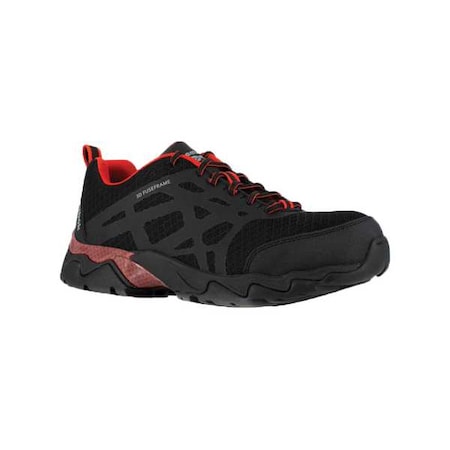 Reebok RB1061, Men's 3 in Composite Toe Athletic Shoe, Black/Red, 12, W, RB1061 RB1061