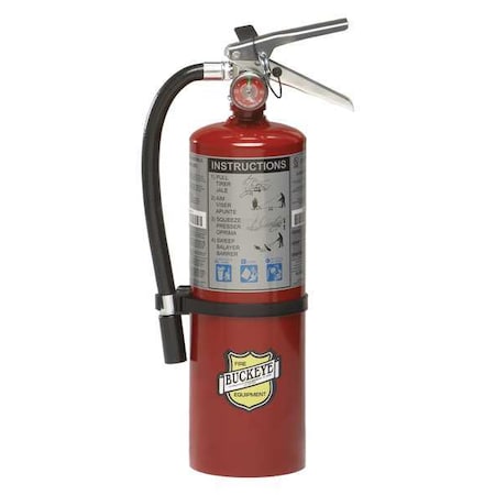 Buckeye Fire Equipment Fire Extinguisher, 5 lb Capacity, Class ABC , UL Rating3A:40B:C , Monoammonium Phosphate 10914