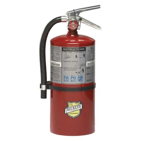 Buckeye Fire Equipment Fire Extinguisher, 10 lb Capacity, Class ABC , UL Rating4A:60B:C , Monoammonium Phosphate 11310