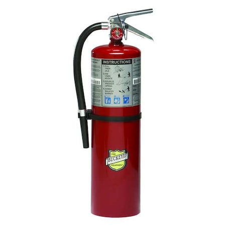 Buckeye Fire Equipment Fire Extinguisher, 10 lb Capacity, Class ABC , UL Rating4A:80B:C , Monoammonium Phosphate 11340