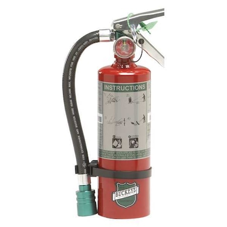 Buckeye Fire Equipment Fire Extinguisher, 2.5 lb Capacity, Class BC , UL Rating2B:C , HCFC 8 to 10 sec, Discharge Time: 70259